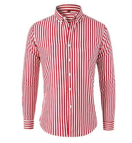 Chemise à fines rayures