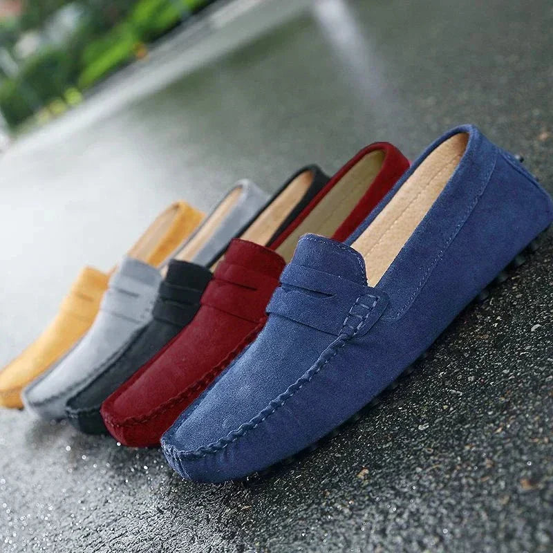 Chaussures décontractées à enfiler en daim