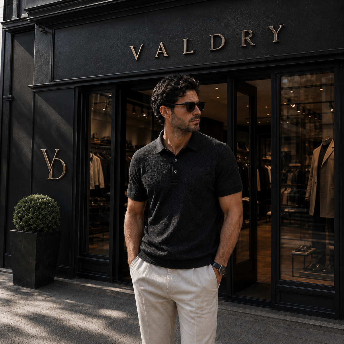 Mode masculine Valdry — visuel éditorial
