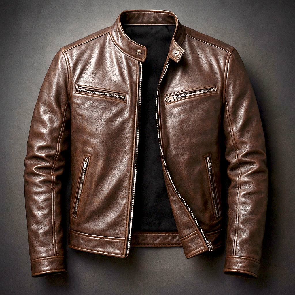Veste en cuir vintage