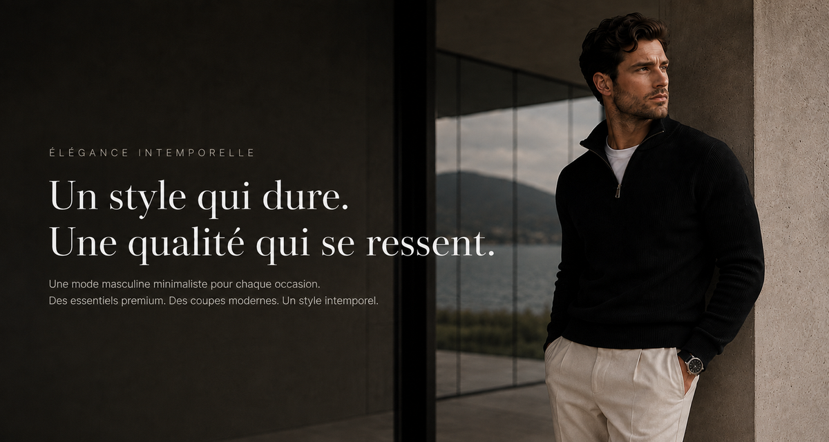 Valdry : élégance intemporelle. Un style qui dure, une qualité qui se ressent. Une mode masculine minimaliste pour chaque occasion.