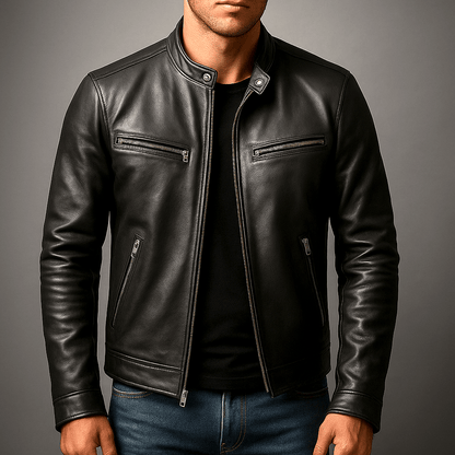 Veste en cuir vintage