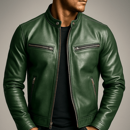 Veste en cuir vintage