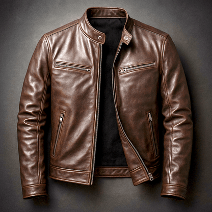 Veste en cuir vintage