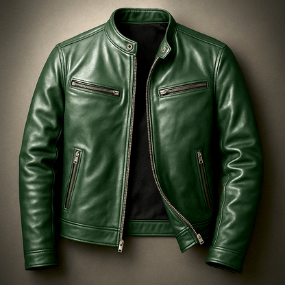 Veste en cuir vintage