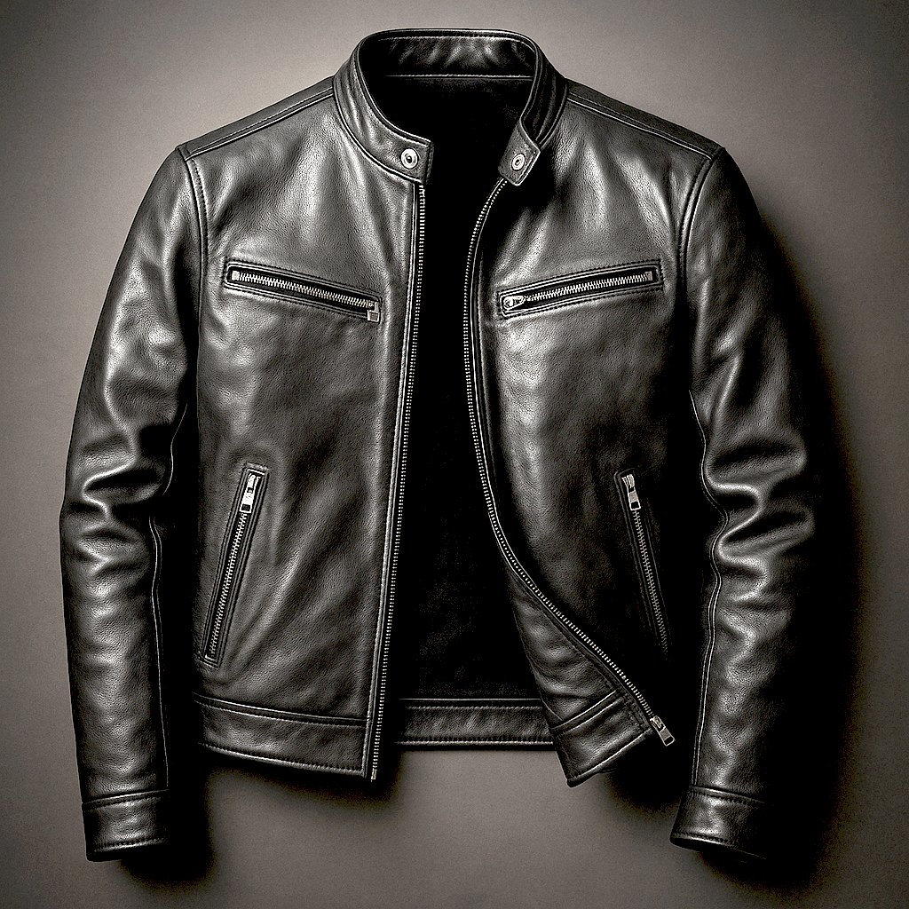Veste en cuir vintage